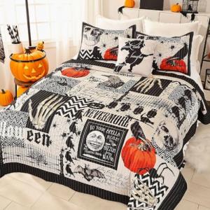 Evenhug Halloween Quilt Set for Queen Bed
