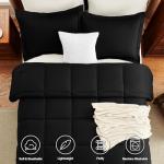 CozyLux 3-Piece Soft Black Bed Set