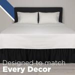 Martex Black Microfiber Full Ruffle Bed Skirt