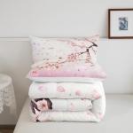 Pink Cherry Blossom Comforter Set for Teens