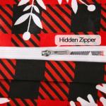 Red Buffalo Plaid Snowflakes Queen Duvet Cover Set