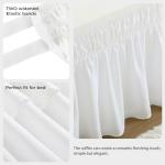 RIMELA Queen White Bed Skirt with Adjustable Fit