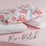 HonestBaby Organic Cotton Crib Sheets Set - Light Blue