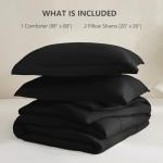 CozyLux 3-Piece Soft Black Bed Set
