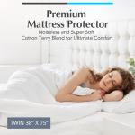 Twin Waterproof Mattress Protector in Soft Cotton