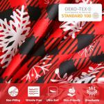 Red Buffalo Plaid Snowflakes Queen Duvet Cover Set