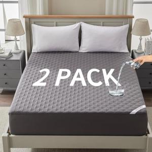 Queen Size Waterproof Mattress Protectors - 2 Pack