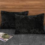 Ultra Soft Velvet Pillowcases 2 Pack - Black