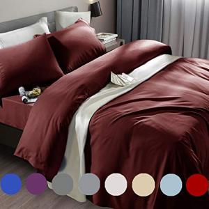 SONORO KATE King Bed Sheet Set, Burgundy