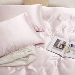 Blush Pink Satin Sheet Set - Full Size