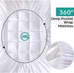 Queen Cotton Waterproof Mattress Pad with Pillowtop