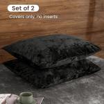 Ultra Soft Velvet Pillowcases 2 Pack - Black