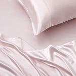 Blush Pink Satin Sheet Set - Full Size
