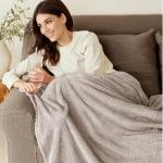 Extra Large Soft Fleece Throw Blanket - Tan