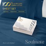 500 Thread Count Split King Sheets Set - Teal