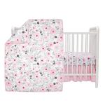 Blossom Pink Floral 3-Piece Baby Crib Set