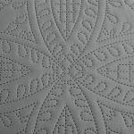 Dark Grey Quilted Pillow Shams Set of 2