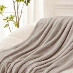 Extra Large Soft Fleece Throw Blanket - Tan