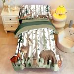 Woodland Animal Toddler Bedding Set for Kids