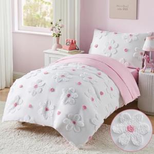 Pink Daisy Toddler Bedding Set – 4-Piece Set