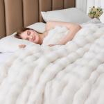 Cozy Faux Fur Throw Blanket for Couch