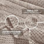 Extra Large Soft Fleece Throw Blanket - Tan