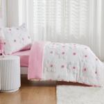 Pink Daisy Toddler Bedding Set – 4-Piece Set