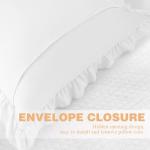 White Ruffle Pillow Cases Set of 2, 26x26 Inches