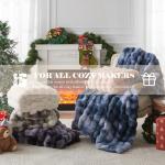 Cozy Faux Fur Throw Blanket for Couch