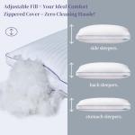 Queen Size Hotel-Quality Adjustable Loft Pillows Set