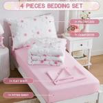 Pink Daisy Toddler Bedding Set – 4-Piece Set