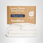 Brooklinen Luxury Cotton Duvet Cover, Full/Queen, Cream