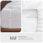 MooMee Bright White Cotton Linen Bed Set - Queen