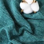 CaliTime Teal Chenille Pillow Shams - Set of 2