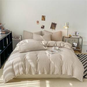 Nayoroom Queen Gingham Plaid Bedding Set, 3 Pcs