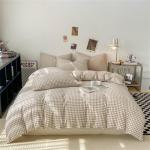 Nayoroom Queen Gingham Plaid Bedding Set, 3 Pcs