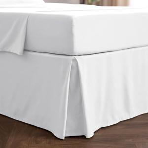 Elegant Queen Bed Skirt with Tailored Drop