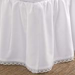 Laura Ashley Twin Bedskirt with Ruffled Crochet Trim
