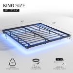 OLEVS King Size LED Bed Frame with Charging Station