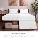 Elegant Queen Bed Skirt with Tailored Drop