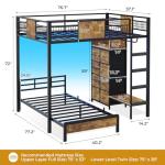 Stylish Full Over Twin Bunk Bed with Storage