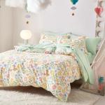 Wake In Cloud Floral Twin Bedding Set for Girls