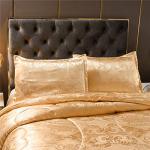 Raytrue-X Luxury Gold Silk Queen Comforter Set