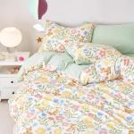 Wake In Cloud Floral Twin Bedding Set for Girls