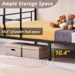 Black Twin Over Twin Metal Bunk Bed with Ladder