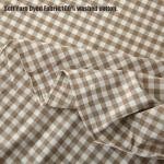 Taupe and White Plaid Queen Bed Skirt