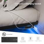 OLEVS King Size LED Bed Frame with Charging Station