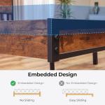 Queen Size Industrial Metal Bed Frame with Storage