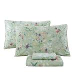 Sage Green Floral King Size Sheet Set