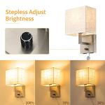 Wall Mount Light with Dimmer and USB Ports